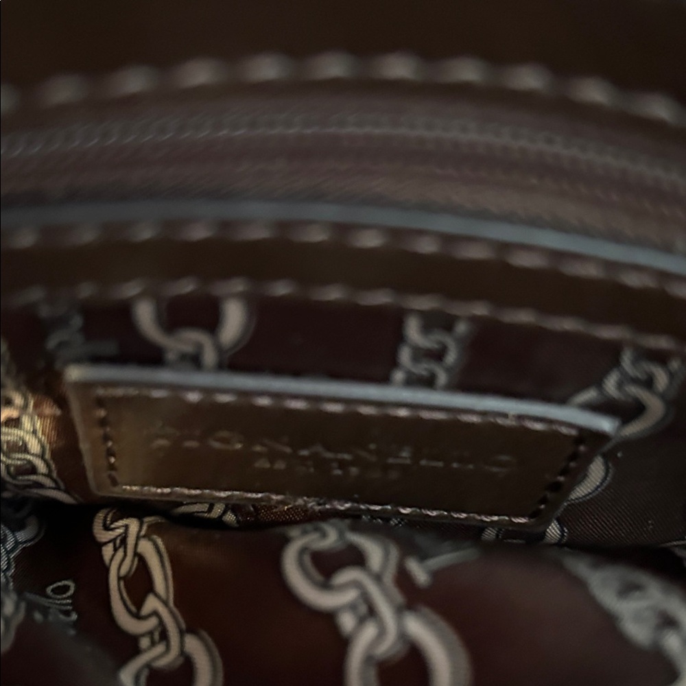 Tignanello Dark Brown Braided Leather Crossbody - Picture 3 of 3
